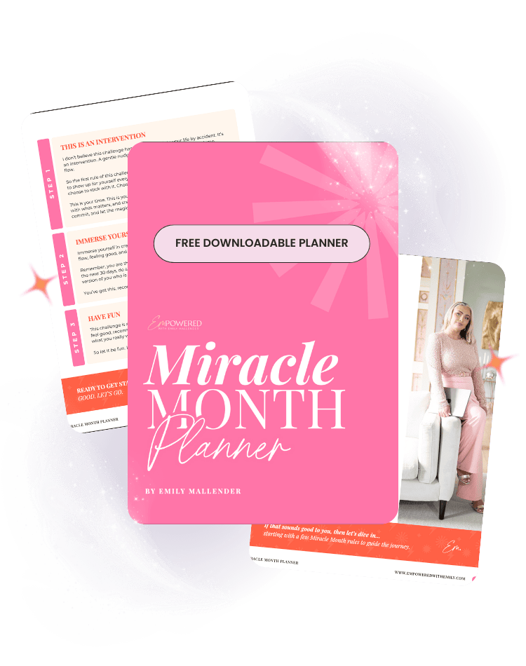 miracle month planner mockup