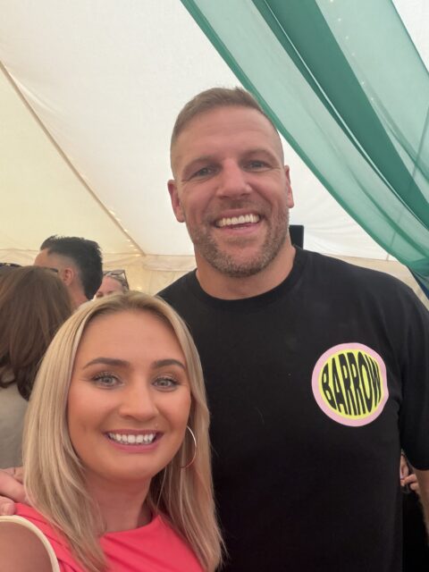 Emily Mallender with James Haskell