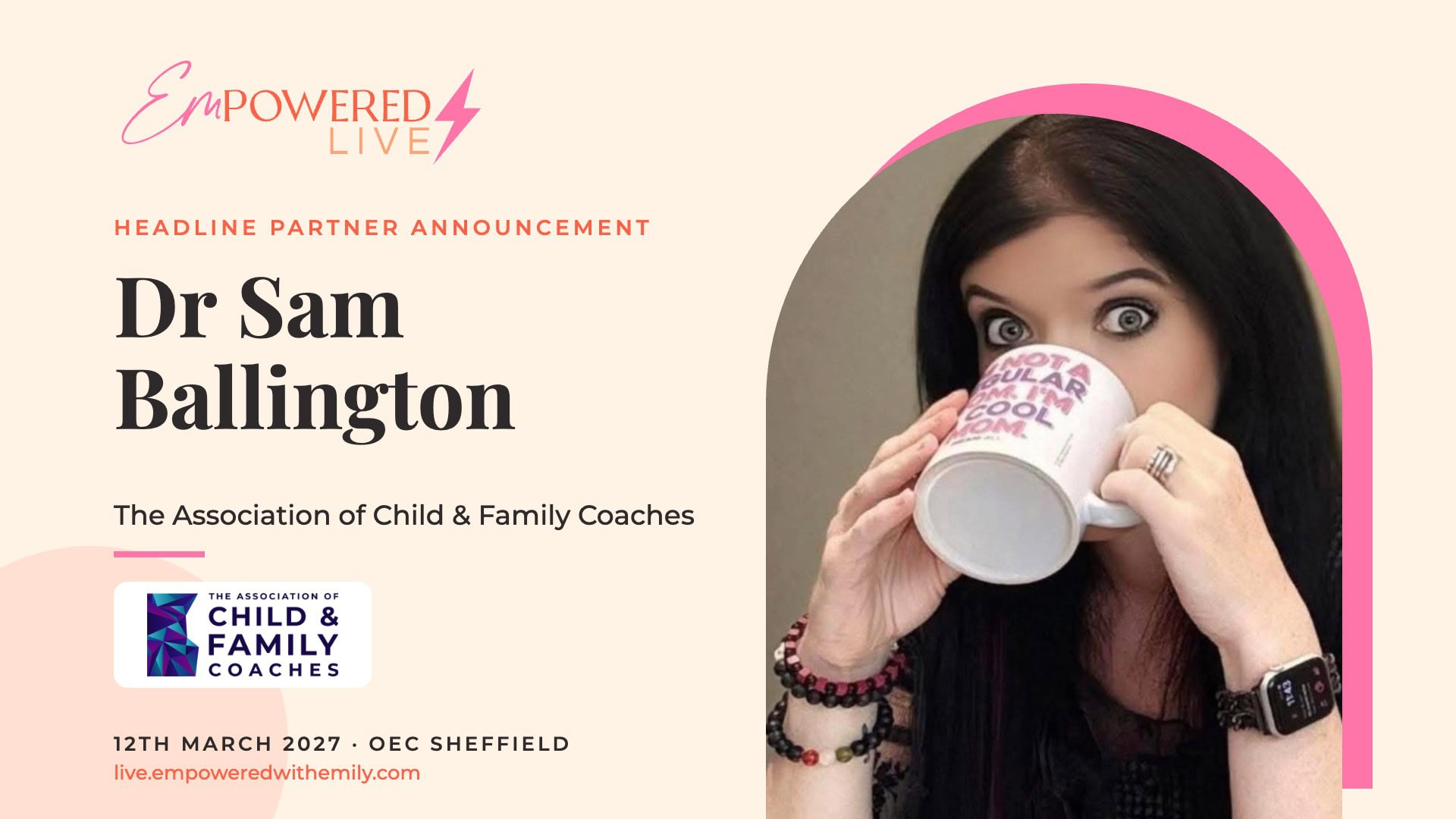 EMpowered Live 2027 Headline Partner Dr Sam Ballington of The Association of Child & Family Coaches