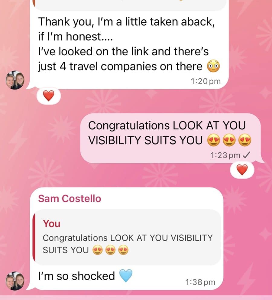 Screenshot of a win from Sam